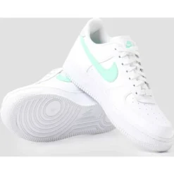 Nike Air Force 1 '07 W - White/Light Bone/White/Green Glow -Matens Shoes Shop Nike Air Force 1 07 W White Light Bone White Green Glow 3