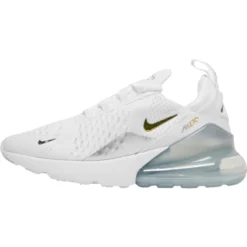Matens Shoes Shop -Matens Shoes Shop Nike Air Max 270 W White Metallic Gold Metallic Silver 1