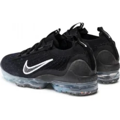 Nike Air VaporMax 2021 Flyknit W - Black/Metallic Silver/White -Matens Shoes Shop Nike Air VaporMax 2021 Flyknit W Black Metallic Silver White 2