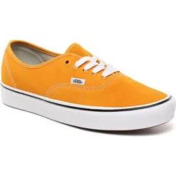 Vans Suede Comfycush Authentic W - Cadmium Yellow/True White -Matens Shoes Shop Vans Suede Comfycush Authentic W Cadmium Yellow True White 1