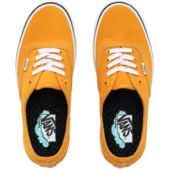 Vans Suede Comfycush Authentic W - Cadmium Yellow/True White -Matens Shoes Shop Vans Suede Comfycush Authentic W Cadmium Yellow True White 2